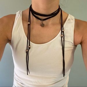 Wrap cross necklace
